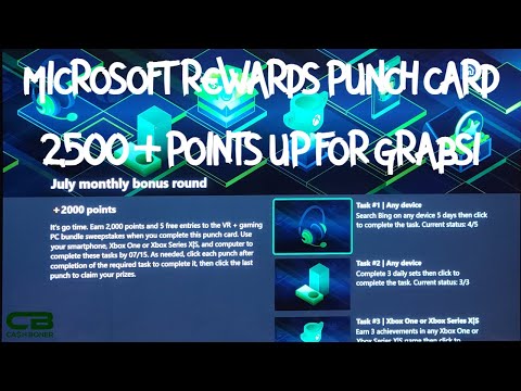 July Monthly Bonus Round Microsoft Rewards Punch Card - 2,500+ Points Up For Grabs! Easy Money!