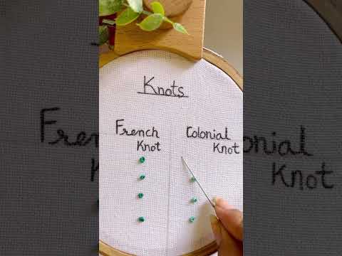 french knot and colonial knot #beautifulhandembroideryflowerdesign #sewing