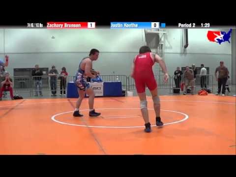 Zachary Brunson vs. Justin Koethe at 2013 Junior Nationals - FILA - FS