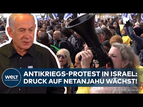 Video Thumbnail: KRIEG IN GAZA: Druck auf Benjamin Netanjahu wächst! Antikriegsprotest in Israel
