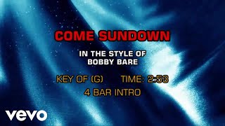 Bobby Bare - Come Sundown (Karaoke)