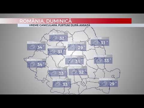 MEDIAFAX METEO 27 Iulie - Caniculă în sudul țării în weekend