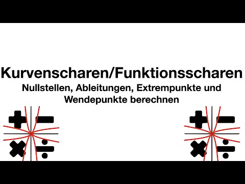 Funktionsscharen - Nullstellen, Ableitungen, Extrempunkte und Wendepunkte berechnen