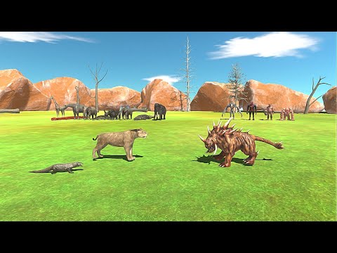 2 VS 1 ALL MAMMALS WITH REPTILES VS INFERNLS - Animal Revolt Battle Simulator