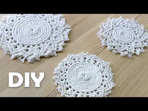 DIAMOND MESH MACRAME TABLECLOTH PATTERN TUTORIAL