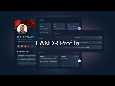 LANDR Profile: Free Google Drive, LinkTree and Fiverr for Musicians
