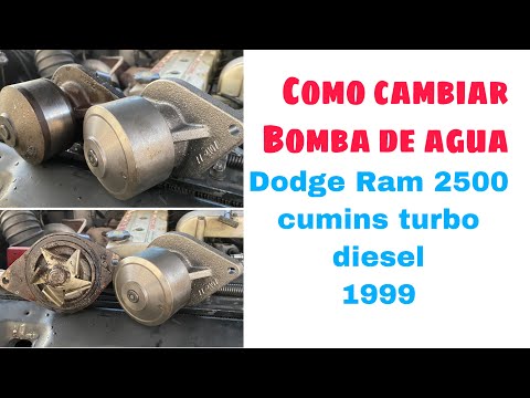 COMO CAMBIAR BOMBA DE AGUA DODGE RAM 2500 CUMINS TURBO DIESEL 1999