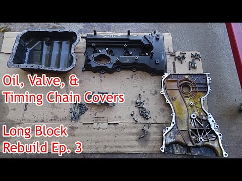 How To Install Oil Pan, Valve & Timing Chain Covers; (Hyundai / Kia 2.4 GDI) Long Block Rebuild Ep 3