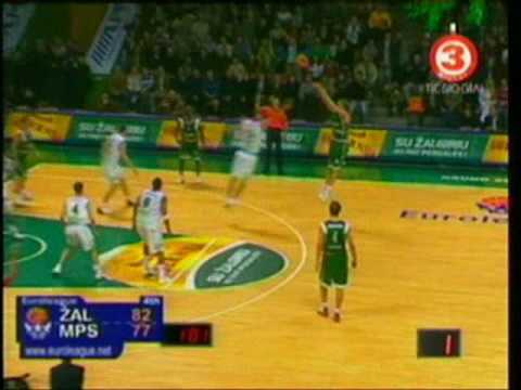Zalgiris - Montepaschi (2004-2005 season) Salenga three point shot last second