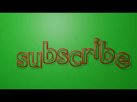 New Subscribe Button Animation On Green Screen With Bouncing Letter