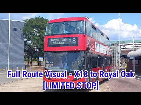 Full Route Visual | London Bus Route X18 - Harrow Weald Bus Garage to Royal Oak | (BCE47119) LG22AUJ
