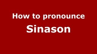 How to pronounce Sinason