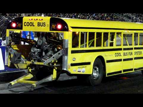 Funny car videos - Wheel Standing School Bus