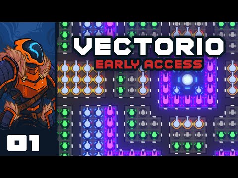 Neon Incremental Base Defense! - Let's Play Vectorio [Early Access] - PC Gameplay Part 1