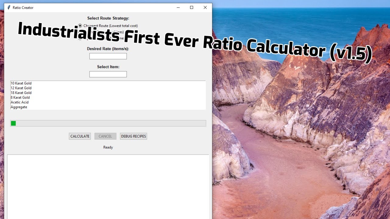 Industrialist Ratio Calculator Showcase (V1.5)