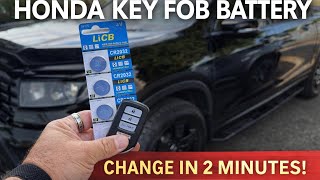 How to Replace battery in Honda key FOB for Ridgeline, Pilot, etc. Remote control 