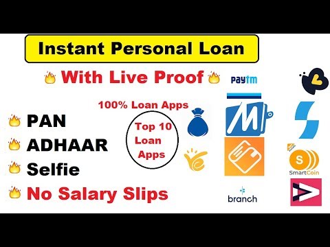 Instant Personal Loan with Live Proof | Top 10 Loan Apps | Only Pan & Aadhaar Card | No Salary Slips Video