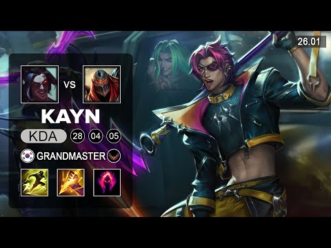 Kayn vs Zed Jungle - KR Grandmaster - Patch 26.01 Season 16