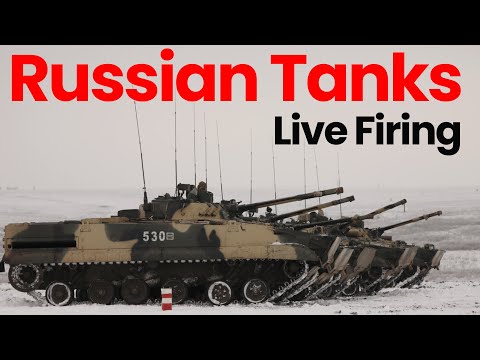 Russian Tanks Carry Out Live Firing Exercise