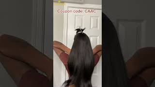 Quick Weave Tutorial: Half Up Half Down w/ Swoop Ponytail | Raw Human Hair Review Ft.@UlaHair