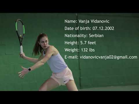 Vanja Vidanovic - College Tennis Recruiting Video - Fall 2021