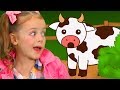 Learn Animal Sounds | Moo Cow Song | Learn Animals