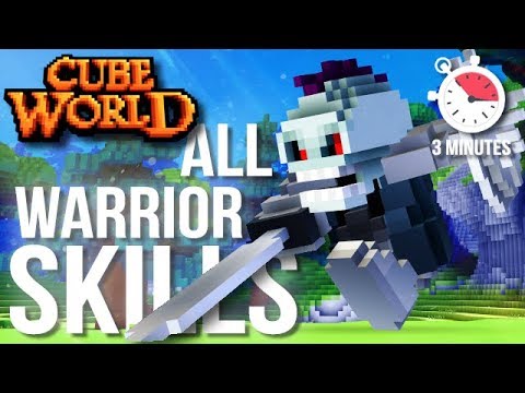 ALL WARRIOR (Berserker & Guardian) SKILLS IN CUBE WORLD 2019 (in 3 Minutes)