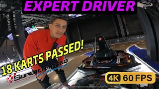 Karting at Supercharged Entertainment in Edison NJ w/ HUD I 18 passes in 4K (Track 1)