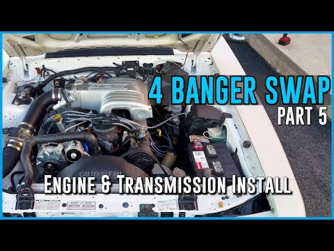 Foxbody 4 Cylinder to V8 5.0 Swap in Detail - Part 5 Drivetrain Install & Frist Start! TIPS05E87