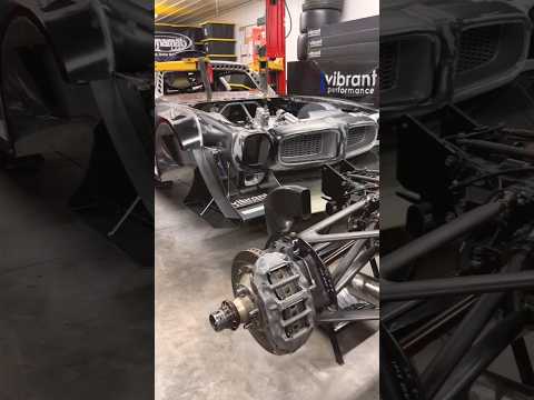 Six speed Indycar Xtrac transmission. On the sides are twin G35-900 twin turbos