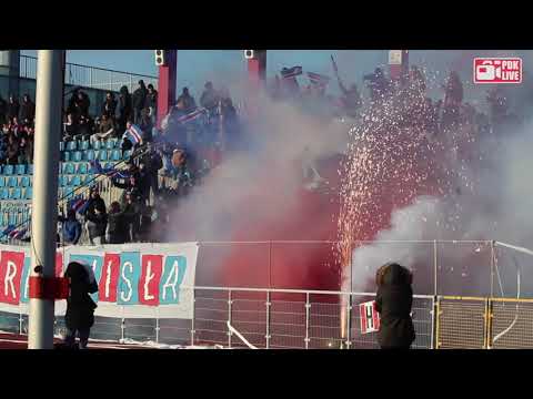 Kibice Wisły Sandomierz na meczu z Odrą Opole