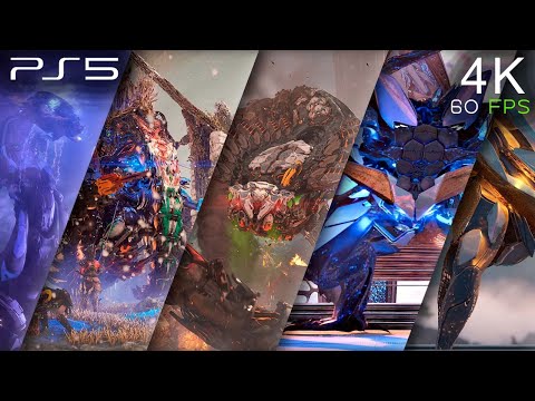 Horizon Forbidden West - All Bosses With Cutscenes [No Damage] + Ending PS5 4k 60FPS
