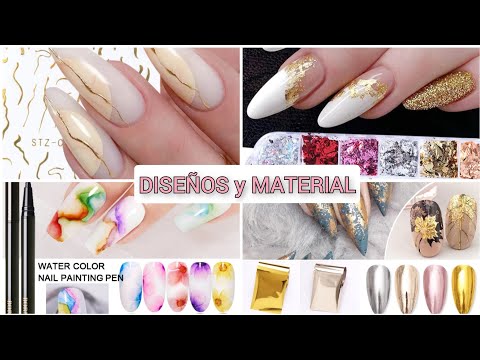 DISEÑOS DE UÑAS FÁCIL DE HACER #MATERIALUÑASTENDENCIA #PLANTILLAS #GEL #FOIL