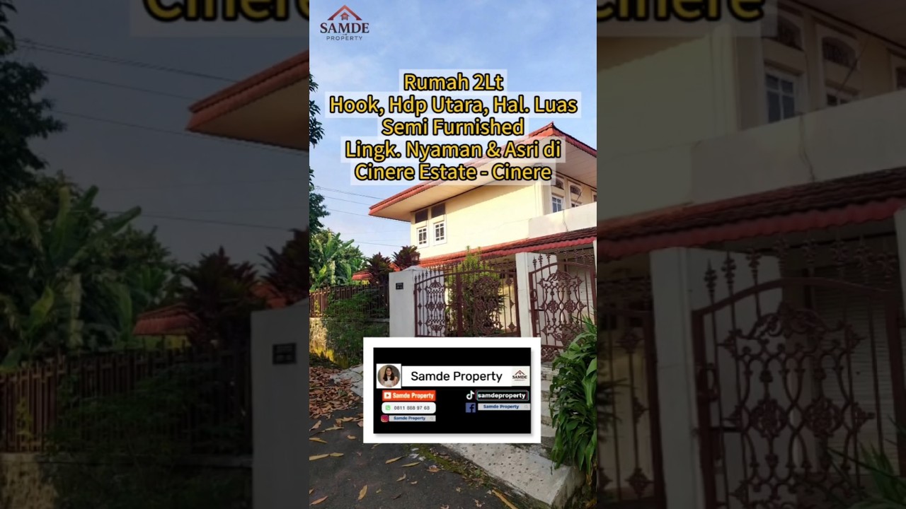 Hook House 2 Storey, North Facing, Semi Furnished, Cinere Estate Block A/B