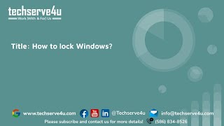 28 How to lock windows