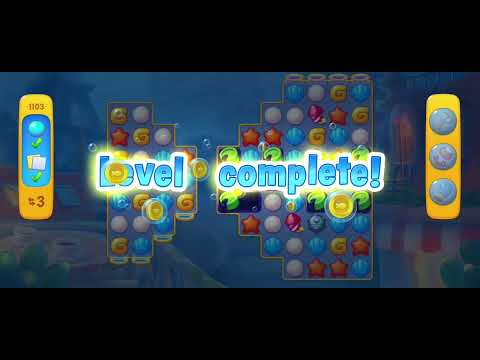 Fishdom gameplay level 1103 success