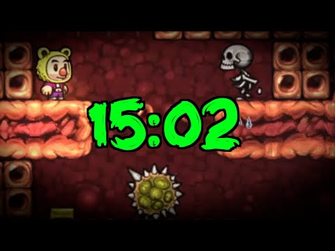 Spelunky No Teleporter No Gold Haunted Max Chain Hell% Speedrun 15:02