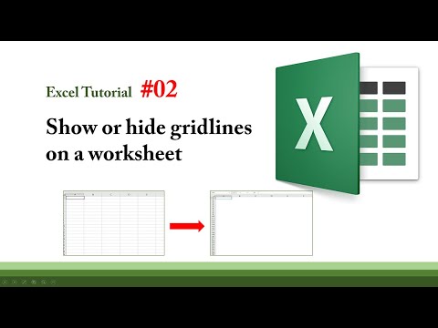 Excel tutorial #02 : Show or hide gridlines on a worksheet