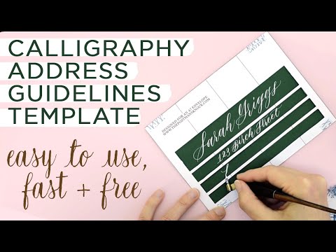 *Free* Calligraphy Envelope Address Guidelines Template