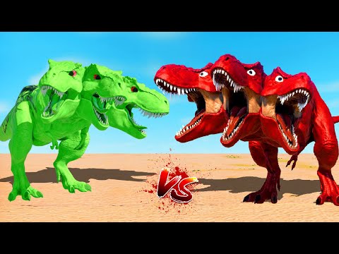 3 Head Hulk T-Rex vs Spiderman Zillodominus Rex vs Captain Giganatosaurus 🌍 Jurassic World Evolution