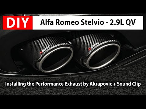 DIY: Alfa Romeo Stelvio 2.9L QV Installing the Performance Exhaust by Akrapovic + Sound Clip