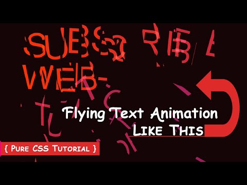 Flying Text Animation Using Html Css Pure Css Tutorial Web Tutorials