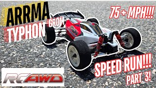 Arrma Typhon Grom 75+ MPH Speed Run! @UrbanLegendRC @rcawd