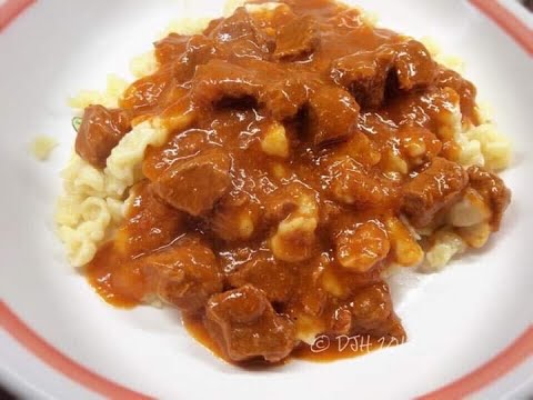Astrid's Goulash with Spaetzle