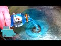 ASMR Making Blue Gatorade Ice Cream Rolls Blue Bolt Gatorade