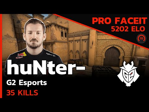 huNter- G2 PLAYS FACEIT🔥 w/maden (MIRAGE) FACEIT LVL 10 / CSGO POV / Jul 4, 2023