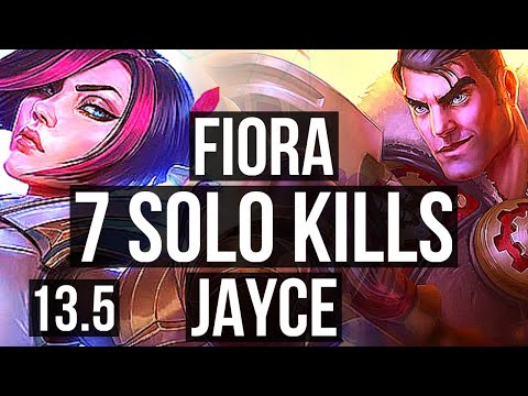 FIORA vs JAYCE (TOP) | 2.3M mastery, 1600+ games, 7 solo kills | KR Master | 13.5