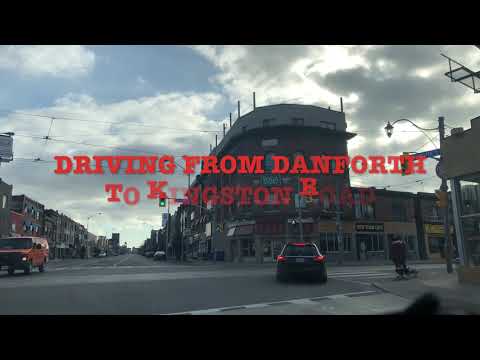 Toronto Greektown The Danforth Driving Along Danforth to Kingston Road During lockdown