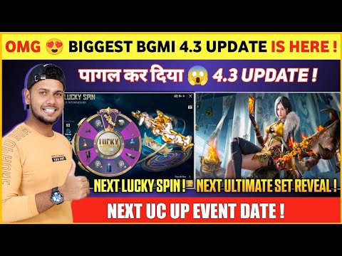 BGMI 4.3 UPDATE 😍 Bgmi Next Ultimate Set | Next Lucky Spin in Bgmi | Next UC Up Event Bgmi
