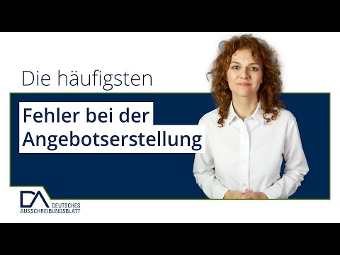 Die häufigsten Fehler bei der Angebotserstellung | Deutsches Ausschreibungsblatt